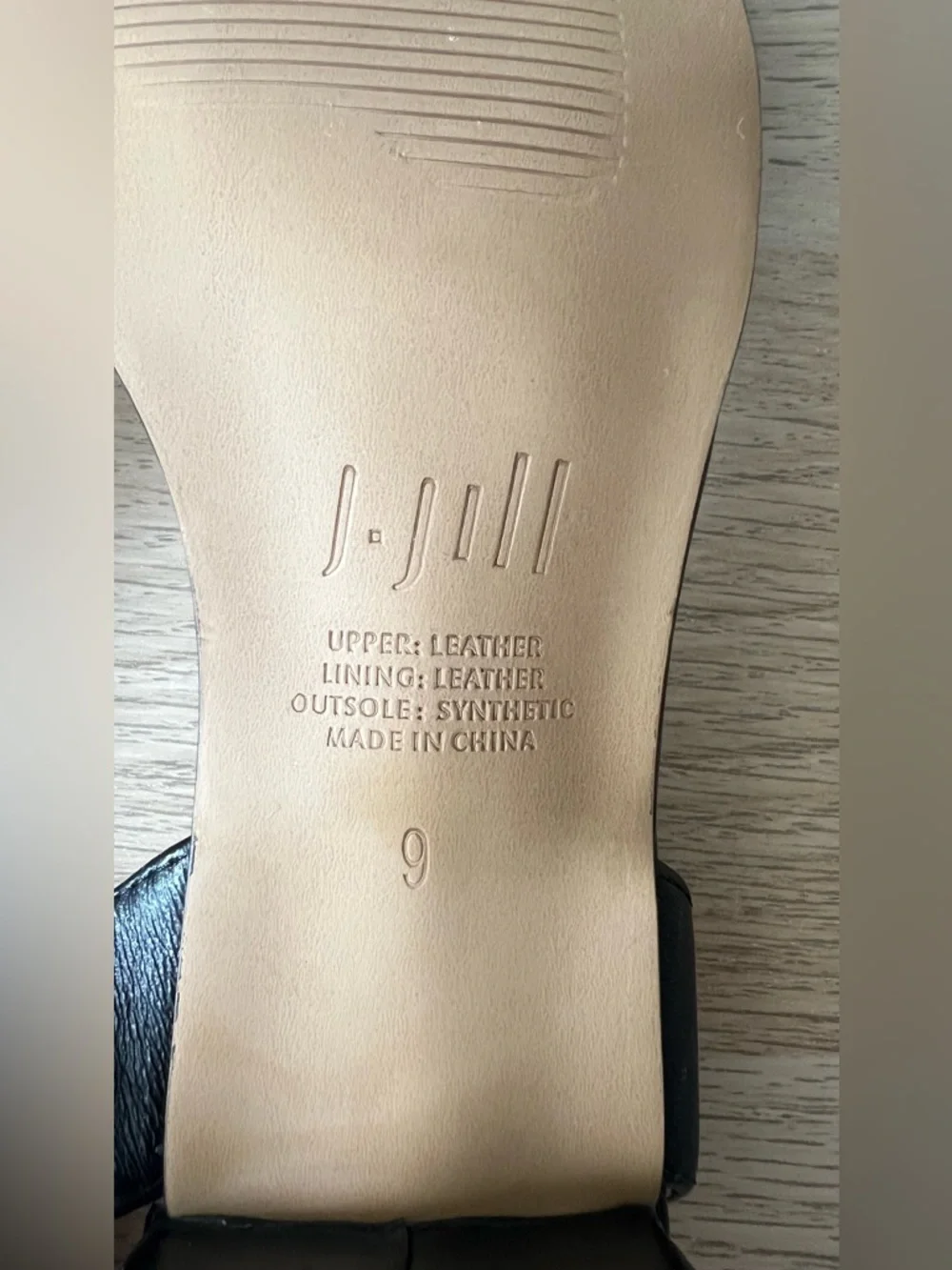 J Jill Black Leather Sandals Ankle Strap Low Heel Minimalist Size 9 New